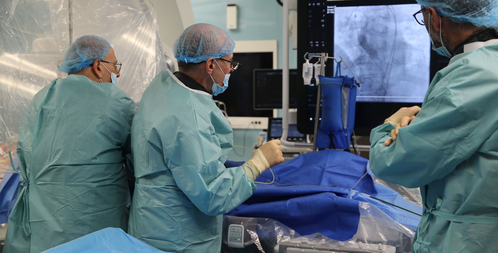 The Stroke Center team is reviewing test results to ensure the best possible care for stroke patients.